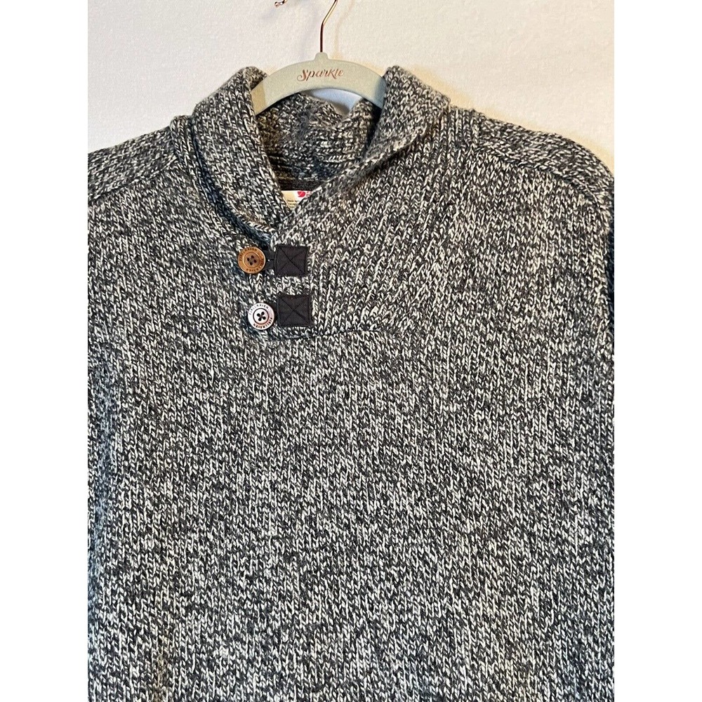 Fjallraven Mens Lada Sweater Size M/L 80% Wool Shawl Collar - Picture 3 of 11